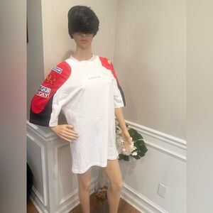 Vie Riche white and Red racing men’s Graphic T-Shirt